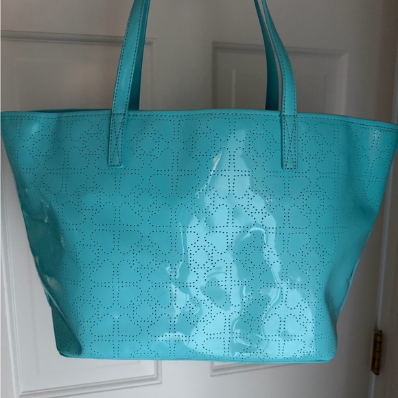 Kate Spade Turquoise Perforated Tote - Picture 2 of 6